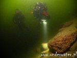Nurkowanie na ściance w jeziorze Hańcza