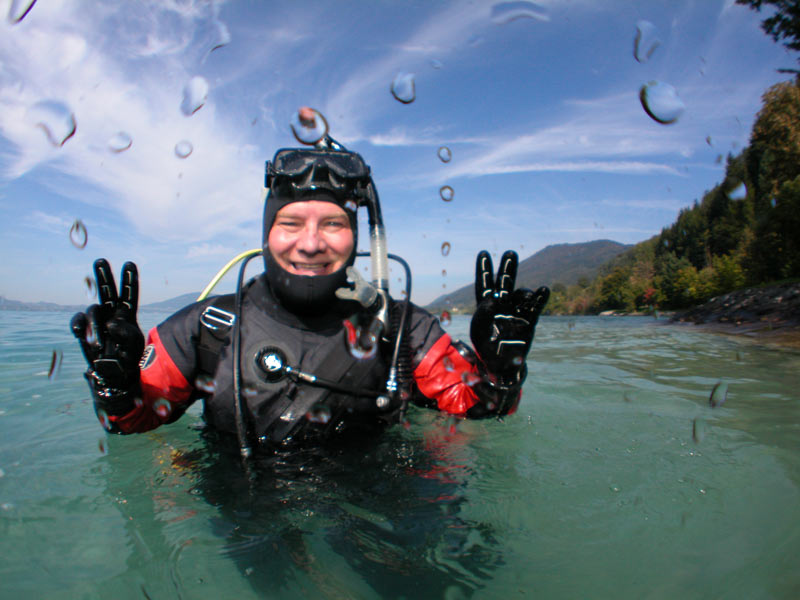 Nurkowanie w jeziorze Attersee