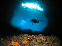 Podwodna jaskinia na wyspie Vis w Chorwacji