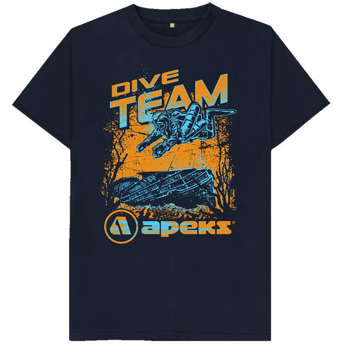 T-shirt Apeks Dive Team granatowy