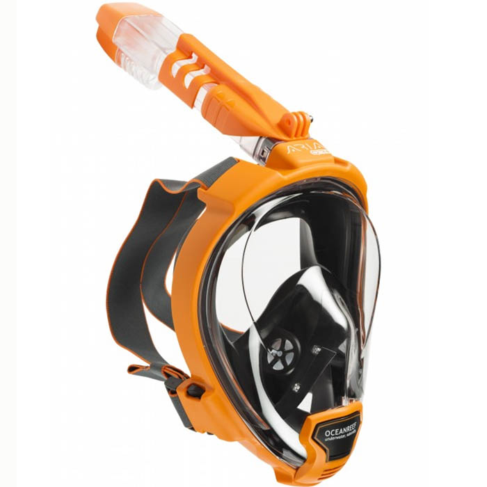 Maska pełnowtarzowa Ocean Reef ARIA QR pomarańczowa