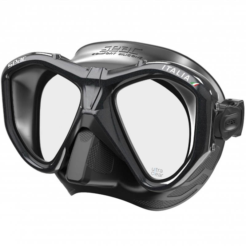 Maska Seac Sub Italia czarny silikon-czarna ramka