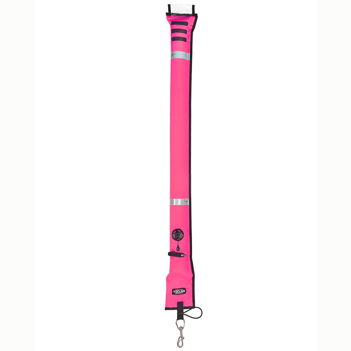 Bojka dekompresyjna Tecline 11/117 cm zamknięta różowa