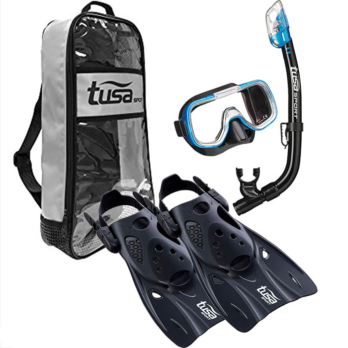Zestaw TUSA Mini Kleio HyperDry set czarno-niebieski