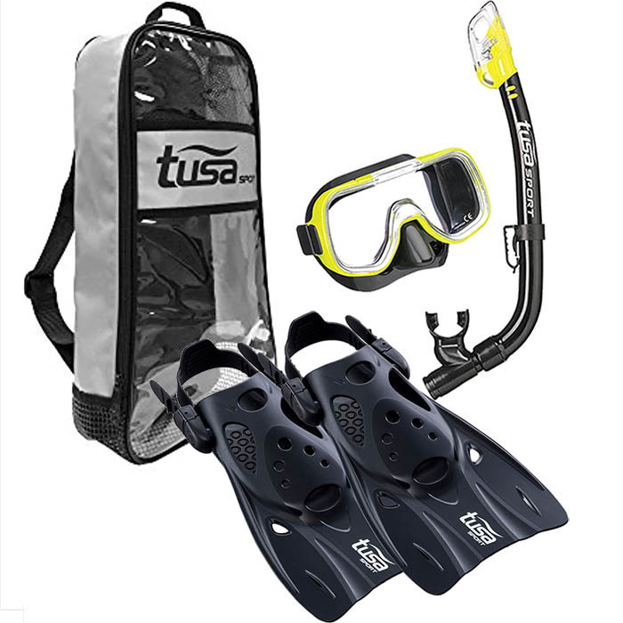 Zestaw TUSA Mini Kleio HyperDry set czarno-żółty