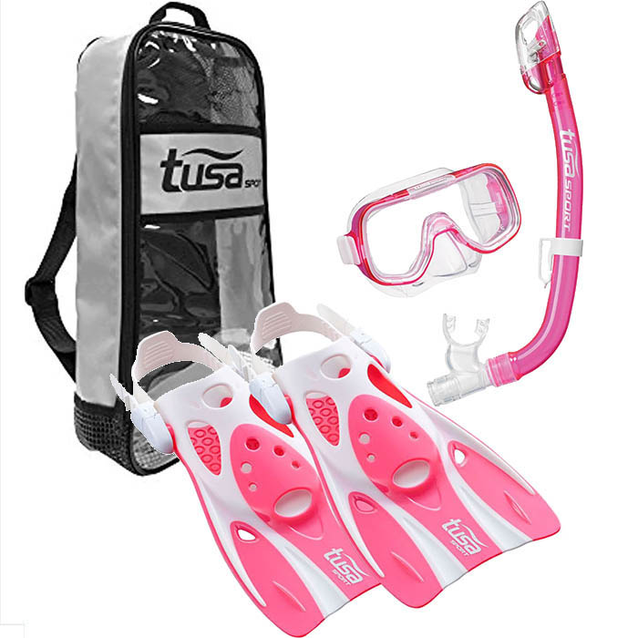 Zestaw TUSA Mini Kleio HyperDry set różowy