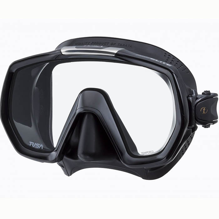 Maska Tusa Freedom Elite M-1003 czarny silikon-czarna ramka